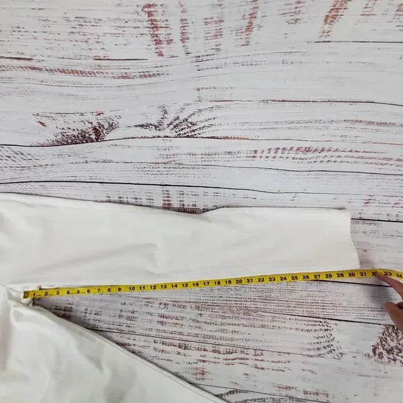 J. McLaughlin White Jeans 8 Lexi 4-Way Stretch Denim Slim Leg Coastal Summer - Picture 11 of 12